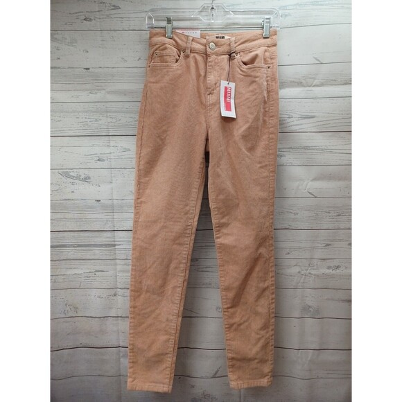 Miami High Rise Super Skinny Corduroy Pants Jeans Light Pink Sz 3 - Picture 1 of 10